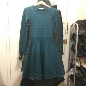 NWOT Sandro Dark Green Dress Size 1